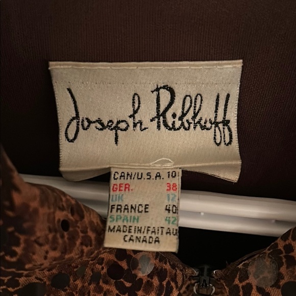 Joseph Ribkoff Brown Snakeskin Sparkly Blazer, Made in Canada, size 10 - Picture 6 of 7